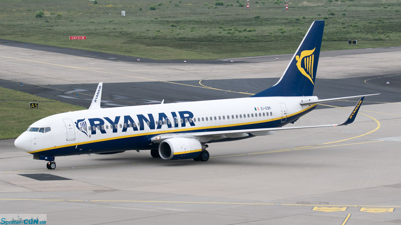 EI-EBK Ryanair Boeing 737-8AS(WL)