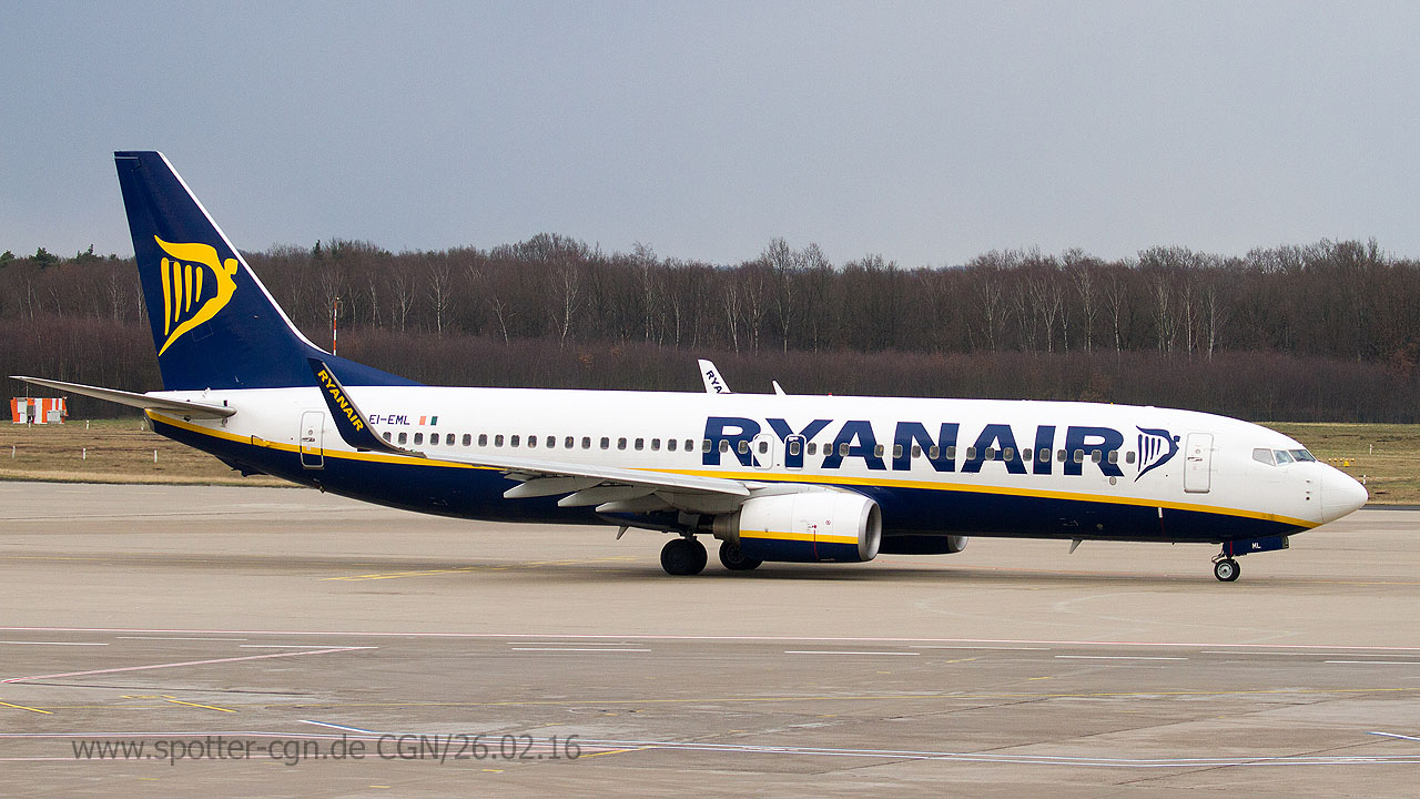 EI-EML Ryanair Boeing 737-8AS(WL)