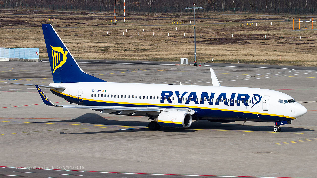 EI-DAH Ryanair Boeing 737-8AS(WL)