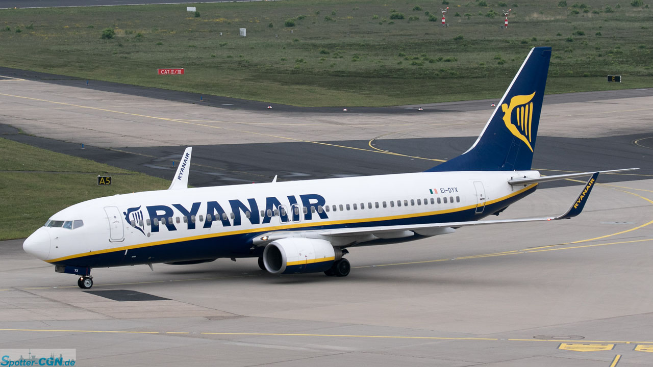 EI-DYX Ryanair Boeing 737-8AS(WL)