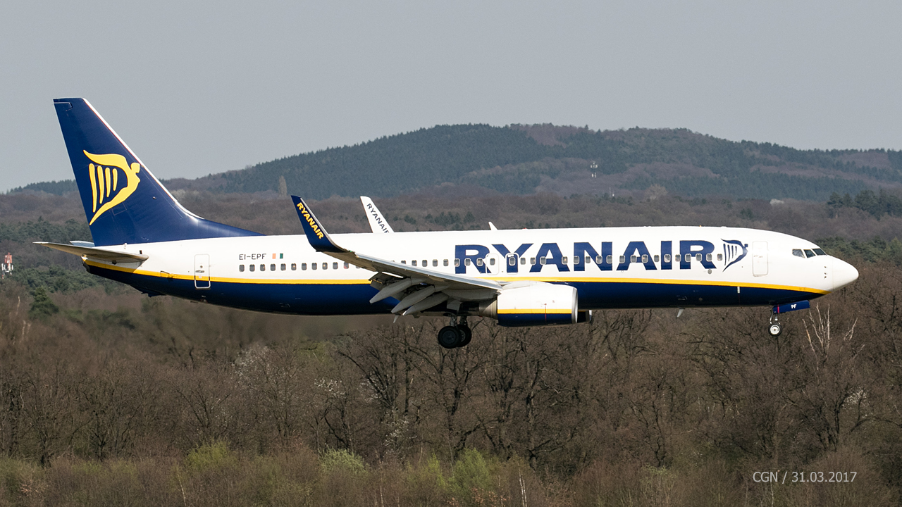EI-EPF Ryanair Boeing 737-8AS(WL)