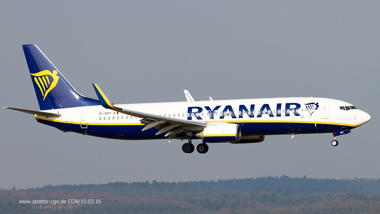 EI-DPY Ryanair Boeing 737-8AS(WL)