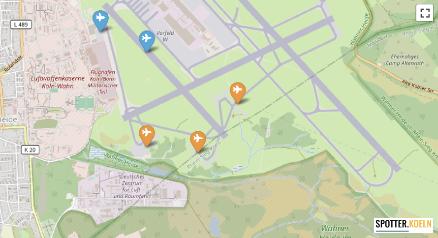 CGN Abstell-Positionen, CGN Köln Bonn Airport "Maps"