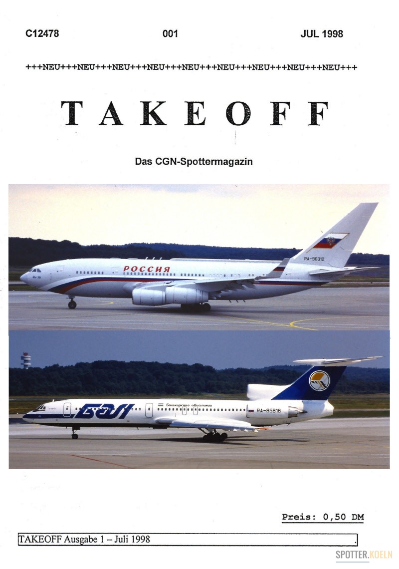TAKEOFF - CGN-Spottermagazin No.1- Erste Ausgabe